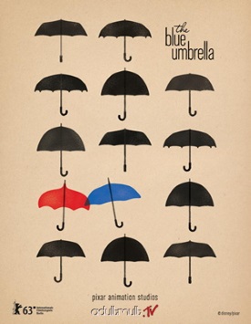 Синий зонтик
